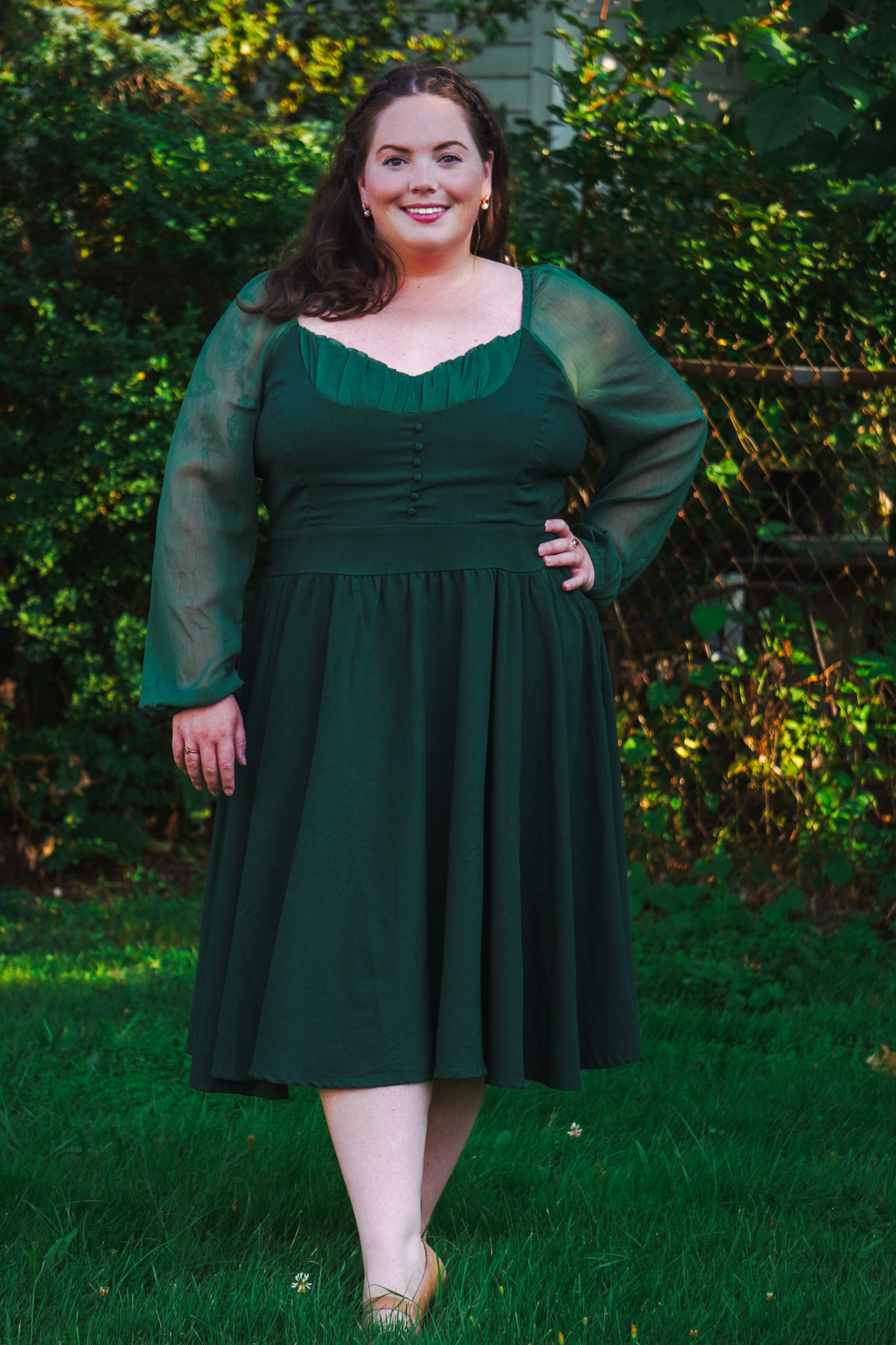 Goddess in Green Dress