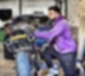 Motorbike valet, detailing