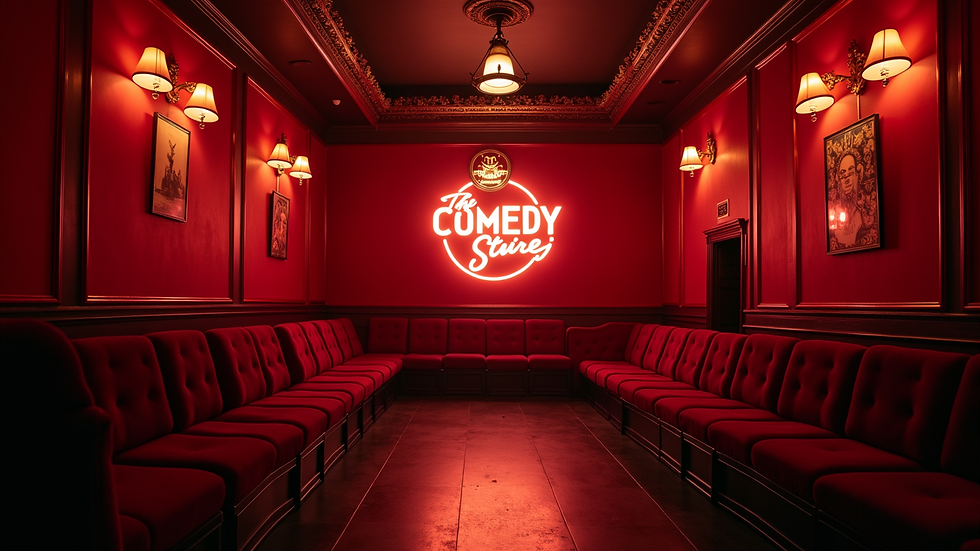 Wide angle view of The Comedy Store in London