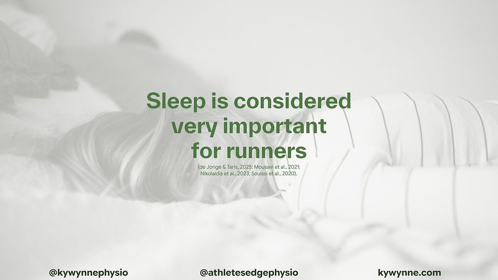 Figure 8. Sleep and injury in runners.