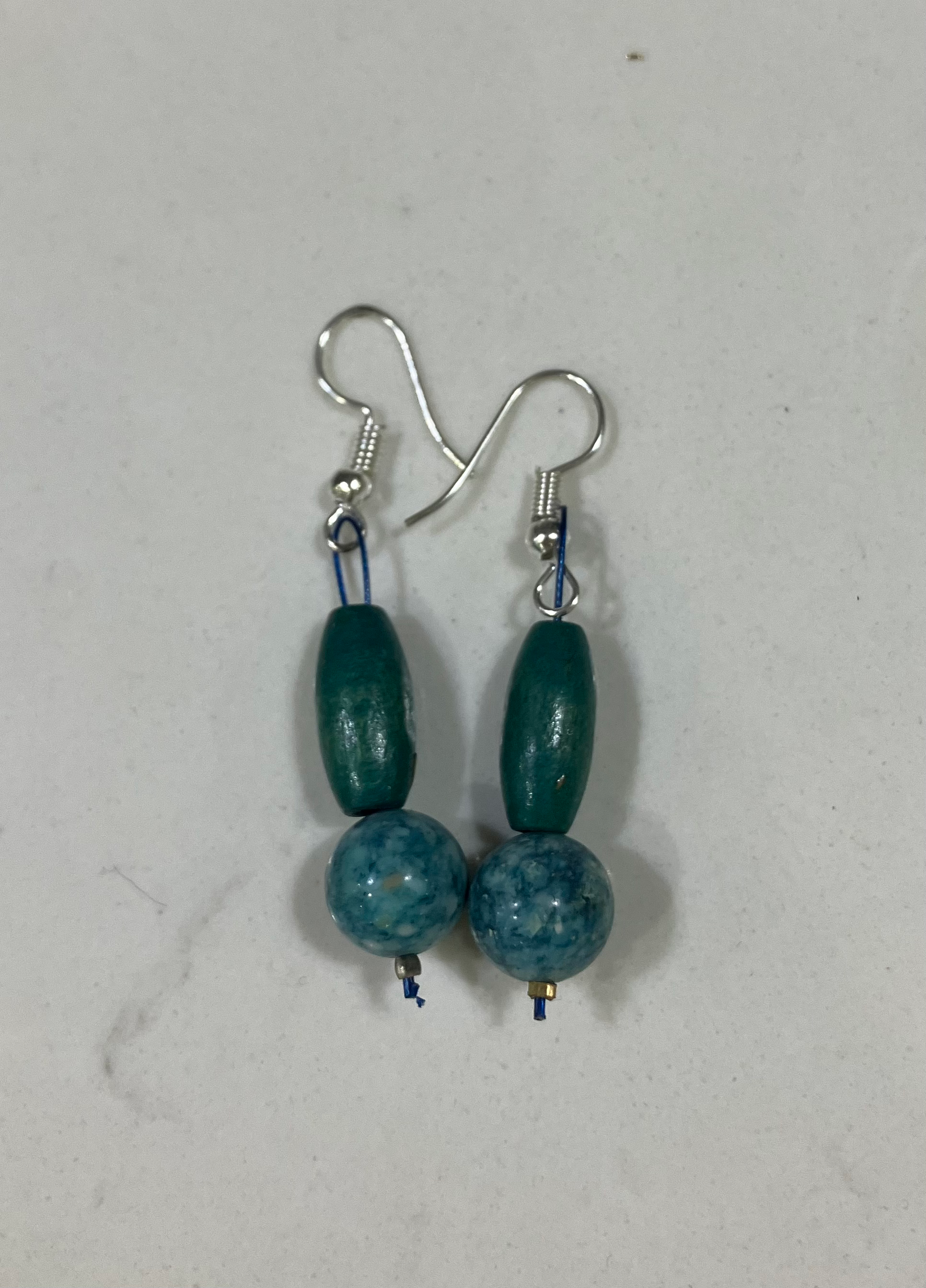 Green jade drop earrings 