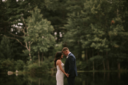 Couple looking at each other happily
