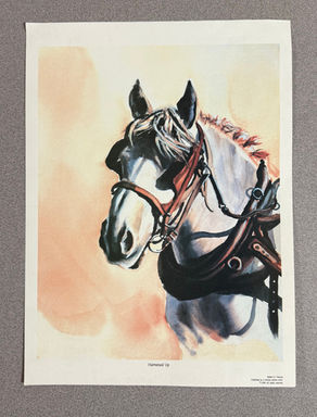 #66 Watercolor Print by Robert E. Pierson - "Harnessed Up" Horse