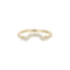 white diamond baguette arch ring