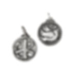 oxidized silver peace dove charm