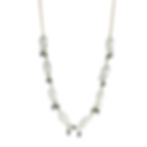 crystal 'bean and pearl' choker necklace