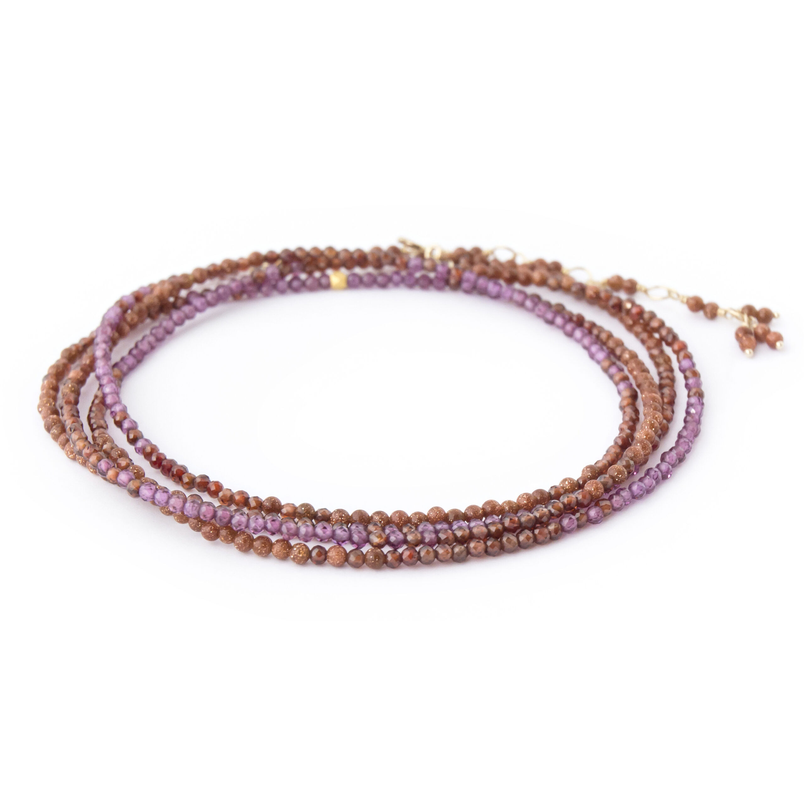 ombre 'wine' wrap bracelet, 34"