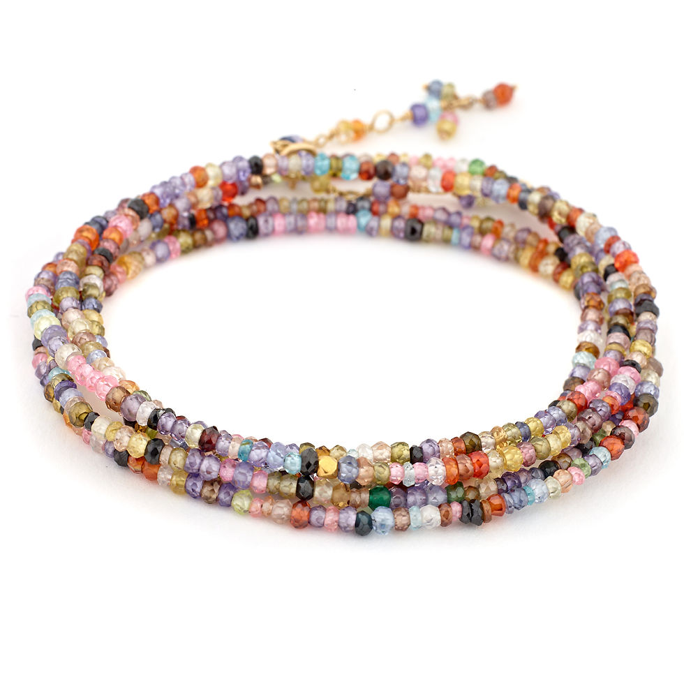 multi-color cubic zirconia wrap bracelet