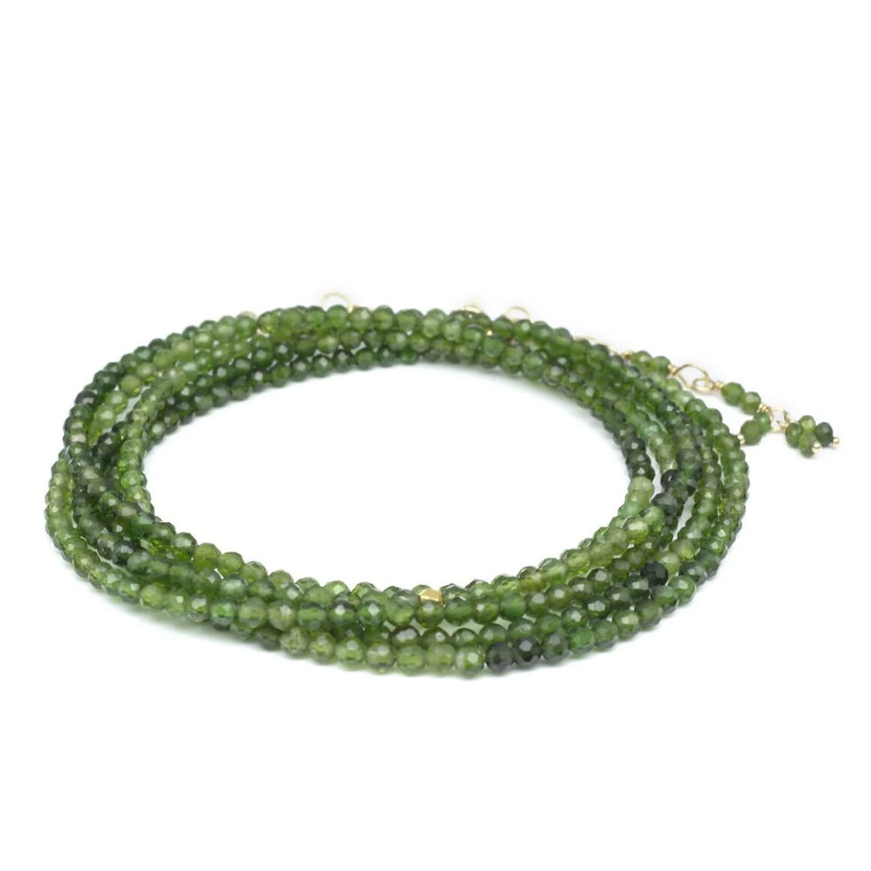 green tourmaline wrap bracelet