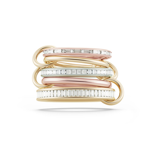 gold and diamond 'medora' linked ring | Maxs Jewelry