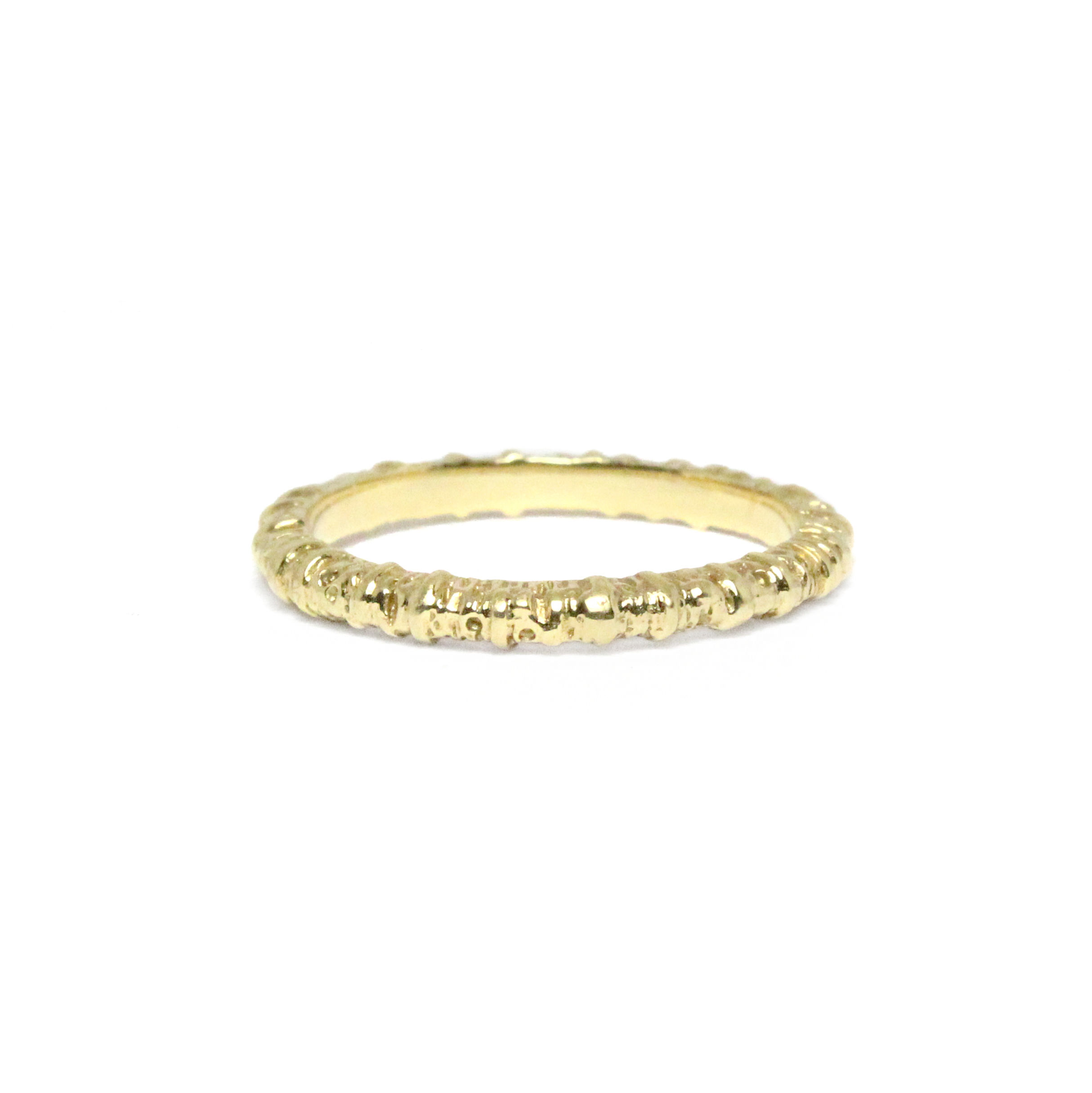 yellow gold 'aspen' stacking ring