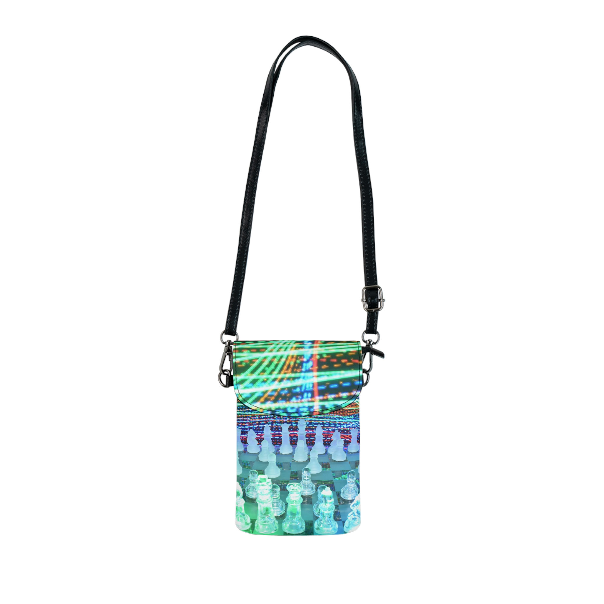 Chessboard Small Cell Phone Wallet