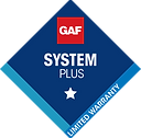 GAF System Plus lifetime warranty logo for Sepulveda Signature Renovations roofing services in Knoxville, Tennessee
