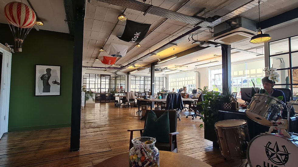 A real creative office environment used for Divergent Thinking training