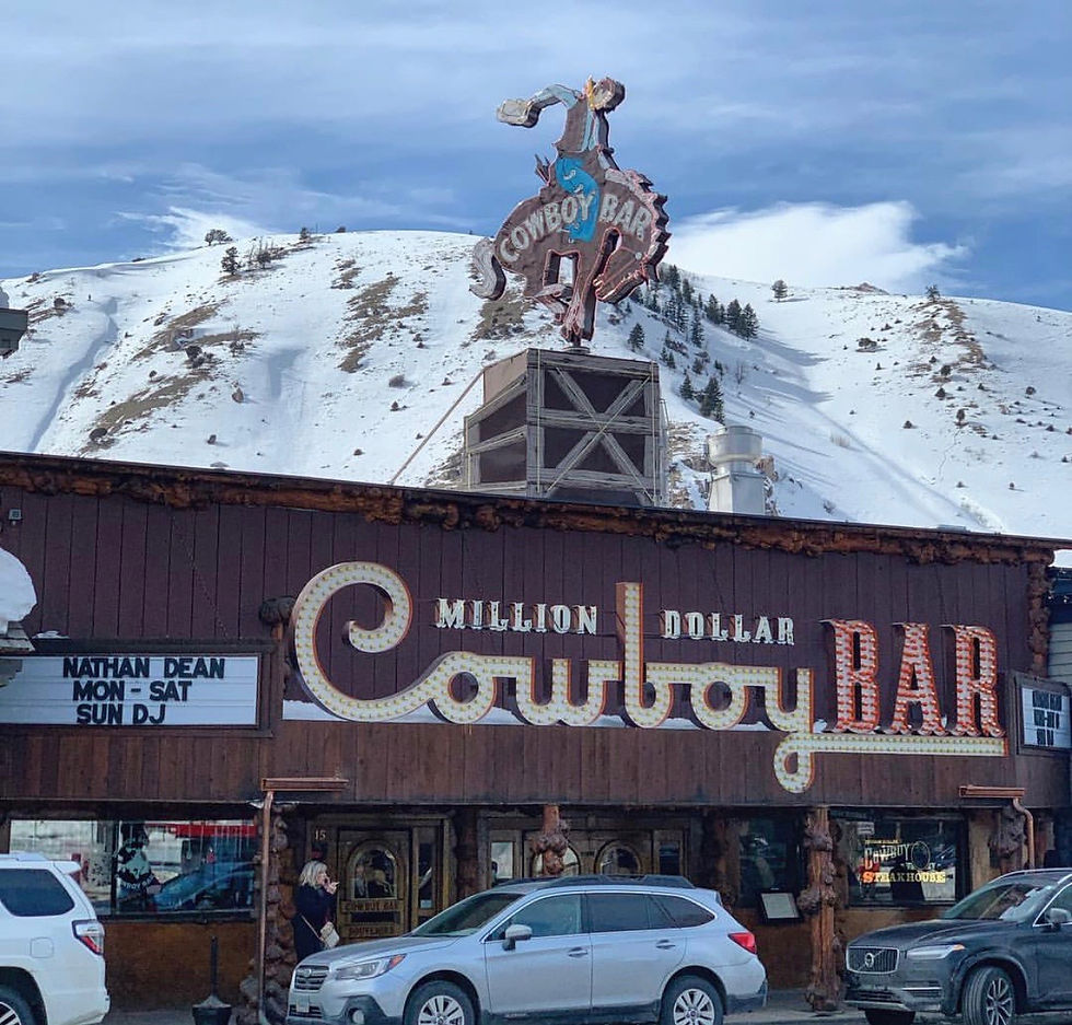 Outside winter Million Dollar Cowboy Bar Jackson, WY