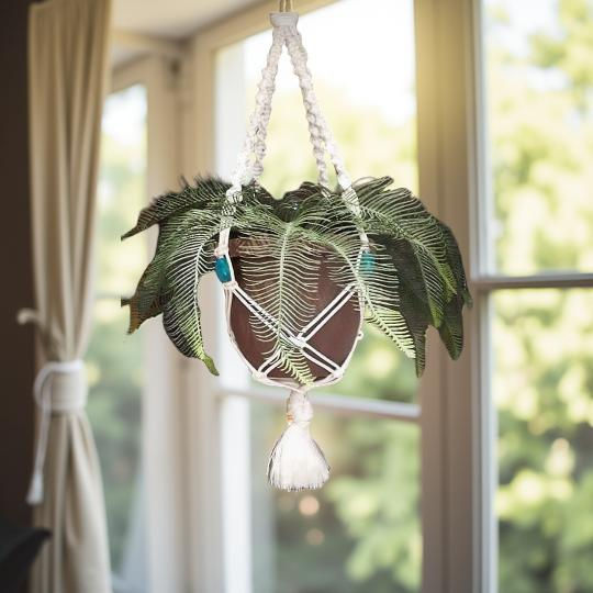 macrame plant hanger 2