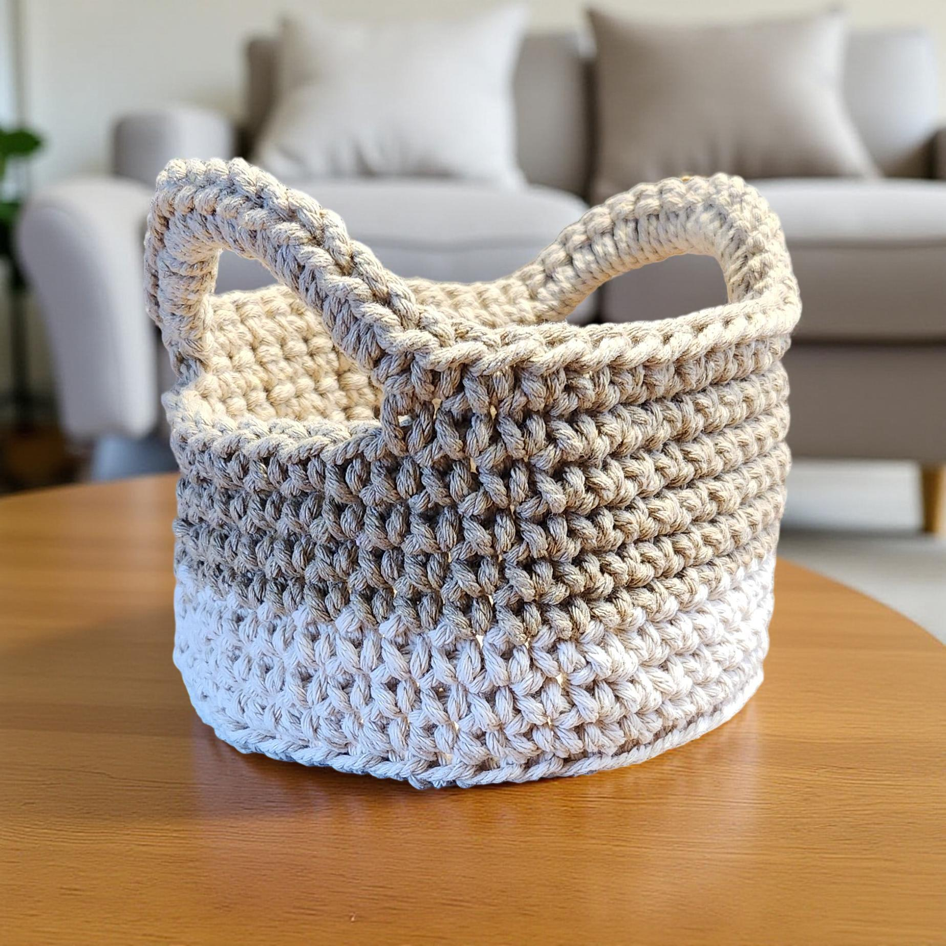 Crochet Cotton Basket Kit