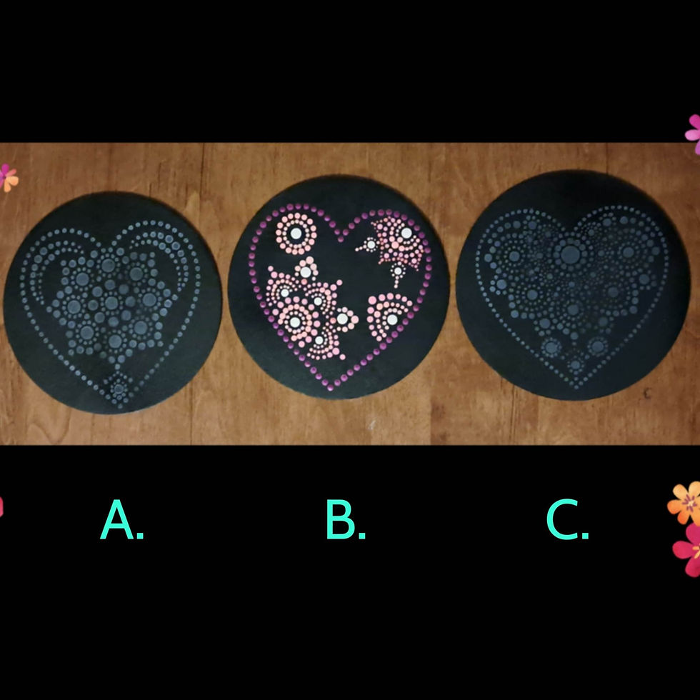 Round Pre-stenciled Heart mandala