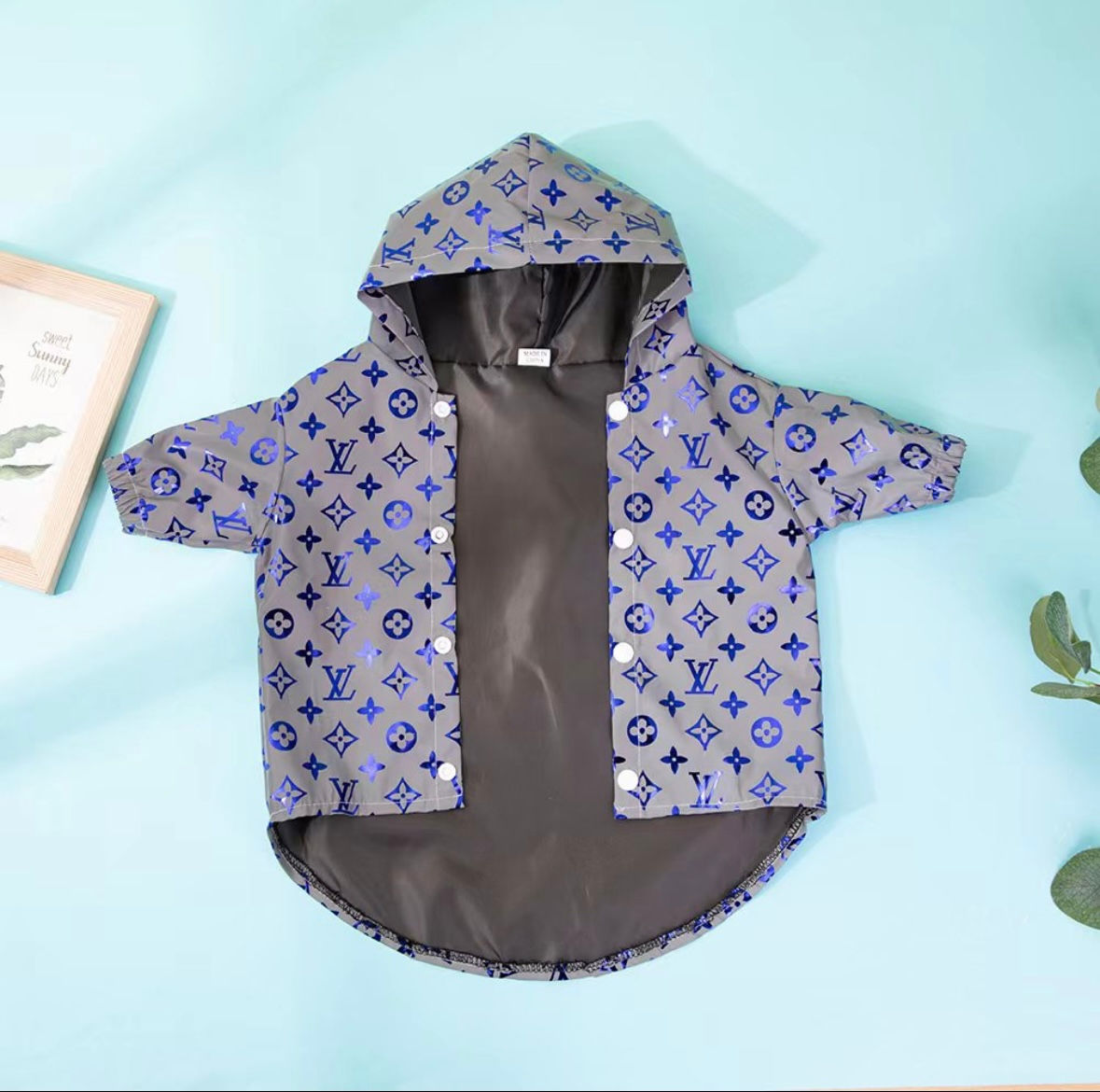 Blue & Grey Louie V Chewton Raincoat