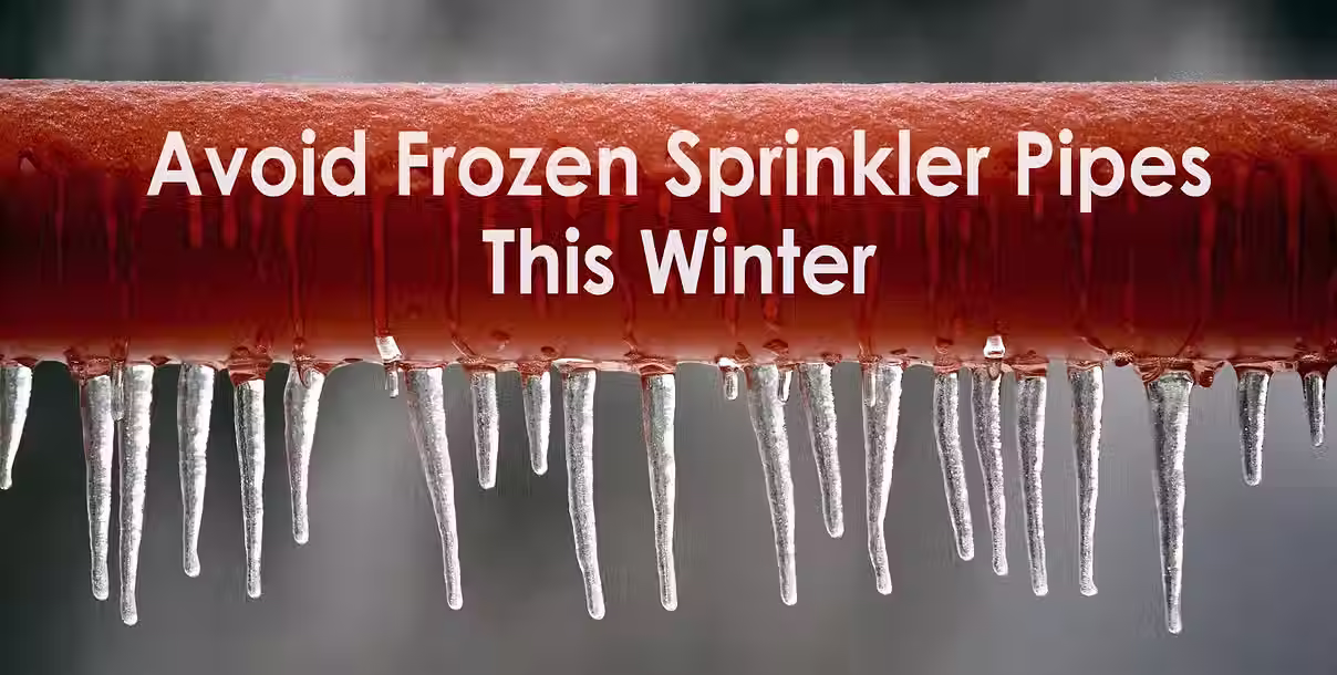 Frozen fire sprinkler pipe