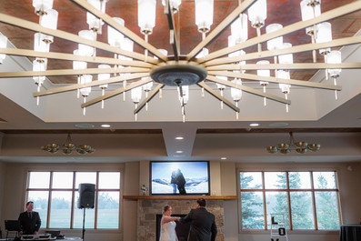 bride and groom first dance