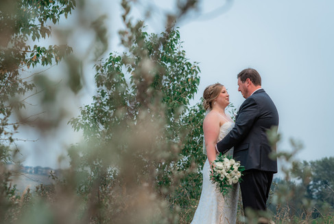 outdoor wedding photos with bride and groom in Calgary AB