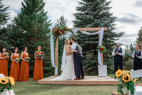 Sunflower wedding at Pine and Pond