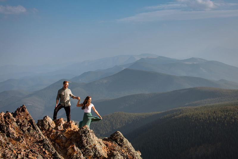 Adventure Engagement Photos in Kananaskis