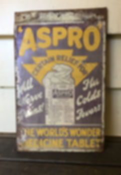 Aspro Vintage Tin Sign