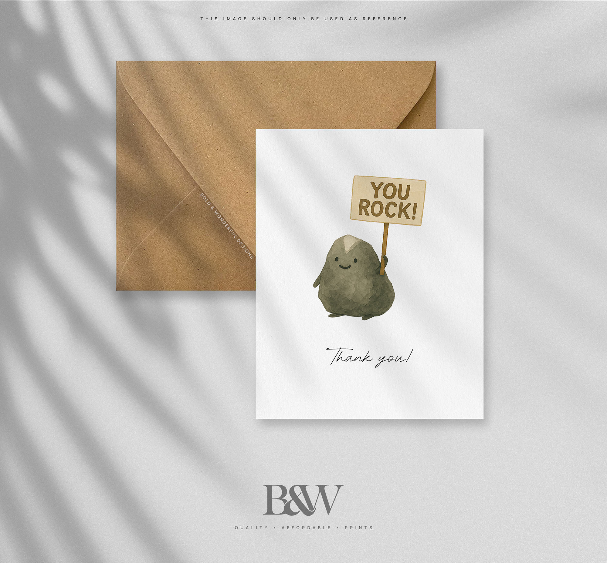 You Rock Thank You Card