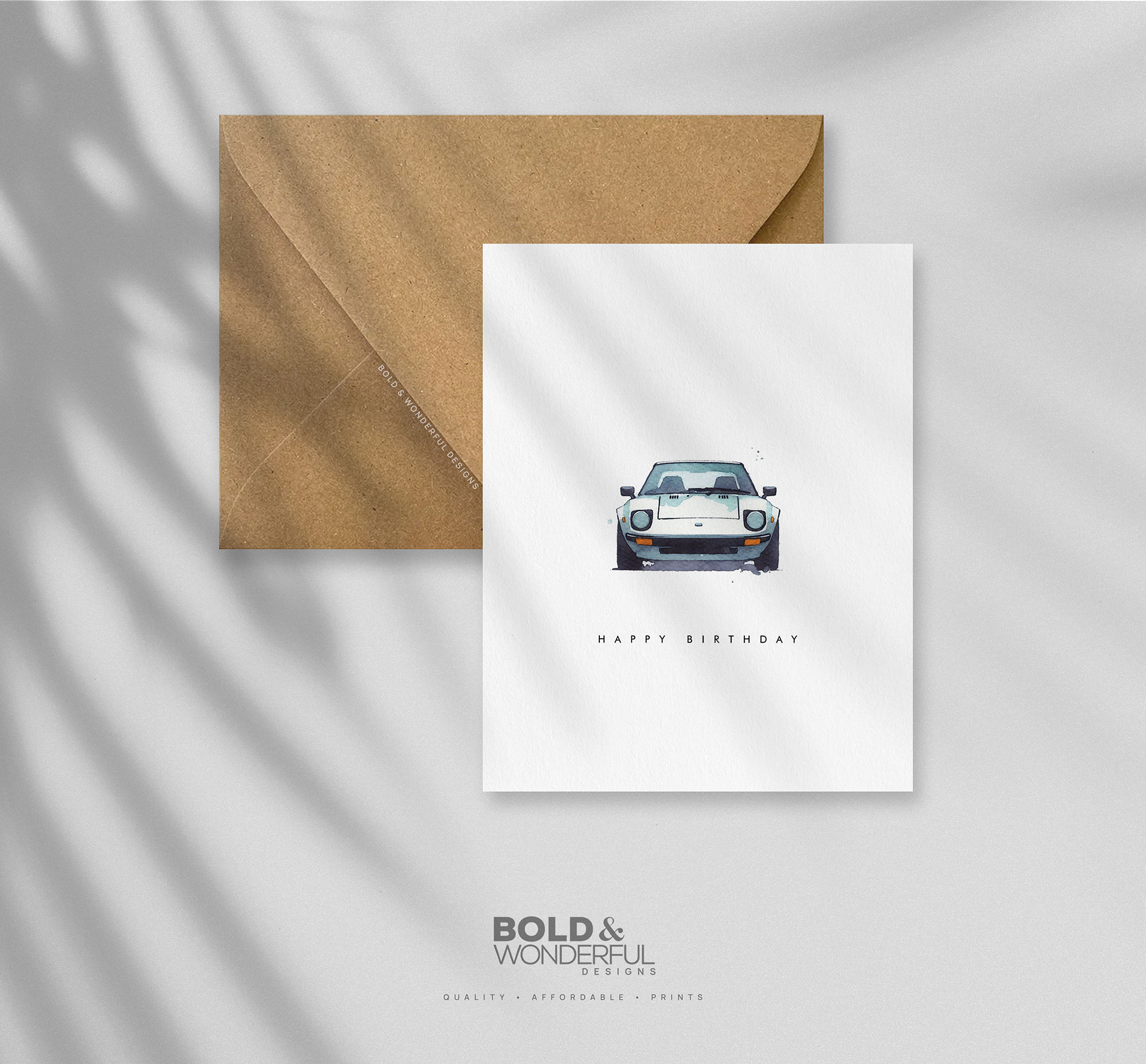 Vintage Porsche Birthday Card
