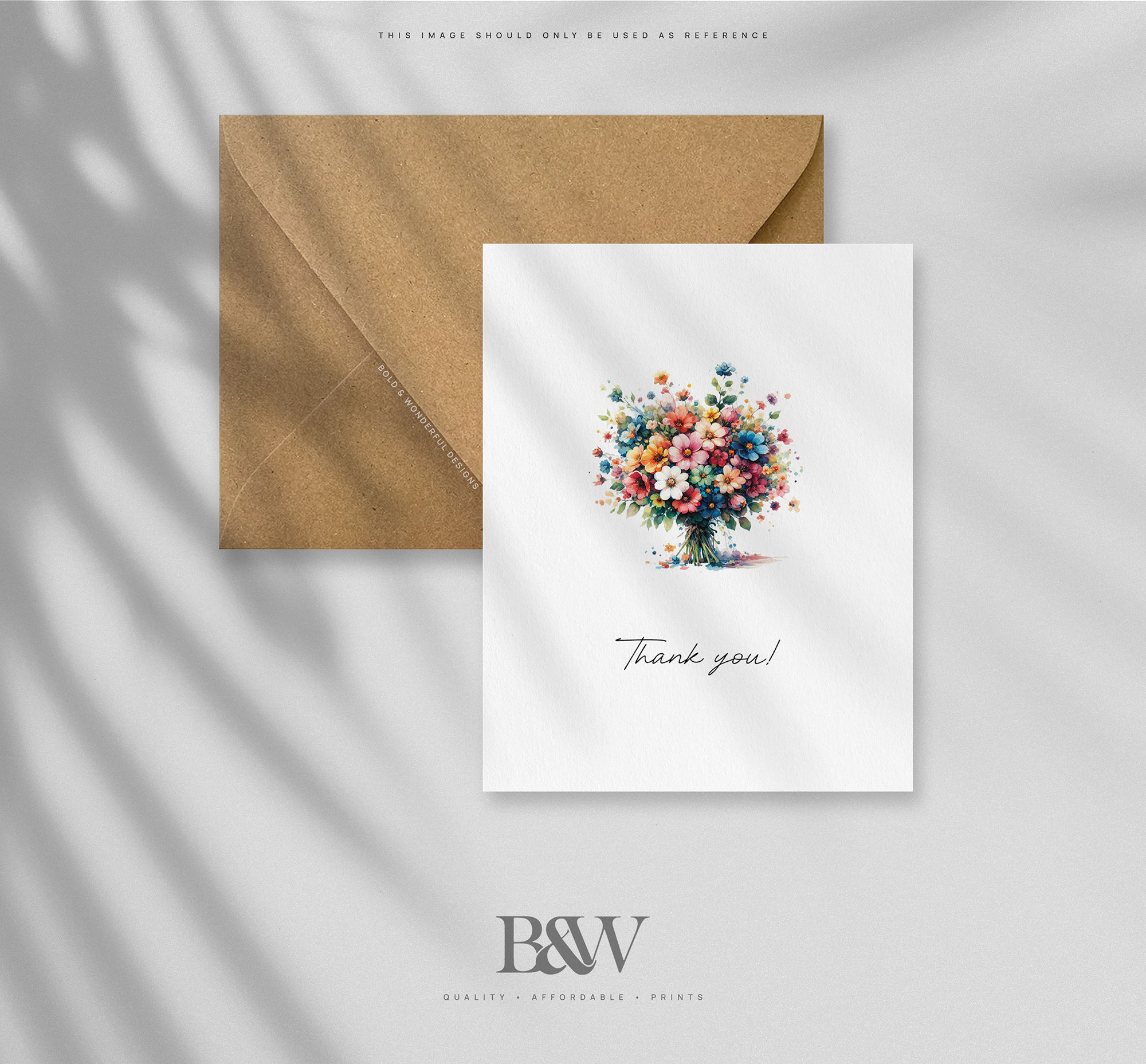 Bouquet Thank You Card