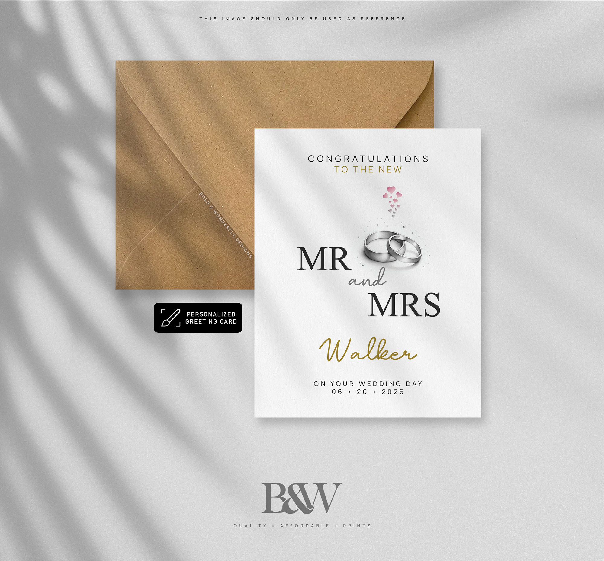 Mr & Mrs Ring Wedding Card