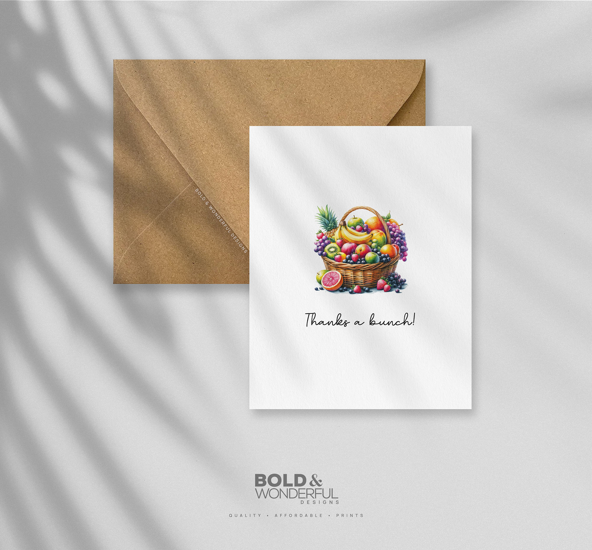 Fruit Basket Thank You Card