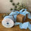 Thumbnail: Eleganza 38mm Light Blue Burlap Jute Wired Edge Ribbon Spool