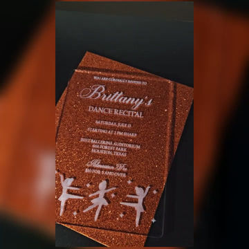 Thumbnail: Video of Dance Recital Acrylic Invitation