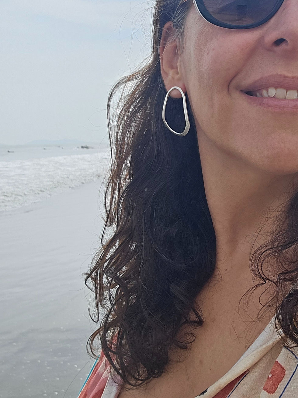 Miniatura: Arete Aro martillado