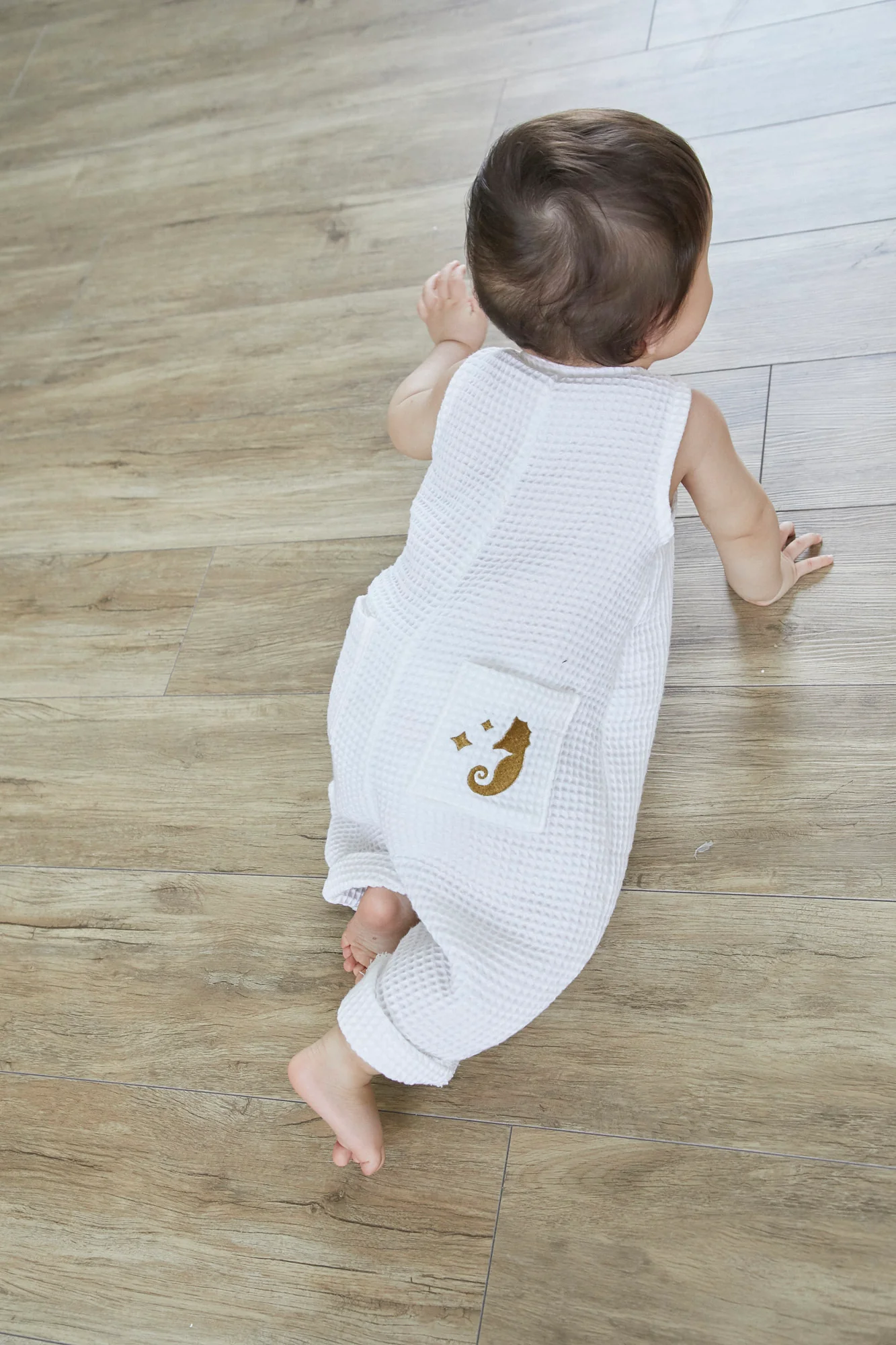 Waffle Henley Neck Overall