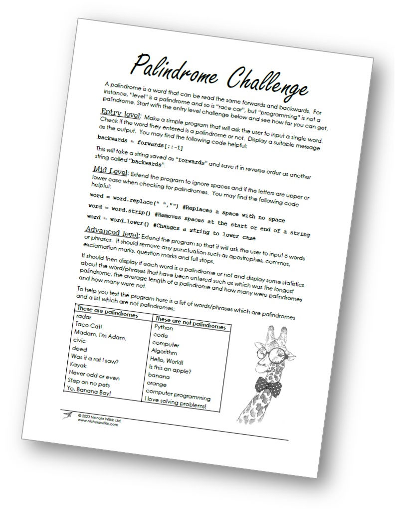 Python Programming Challenge