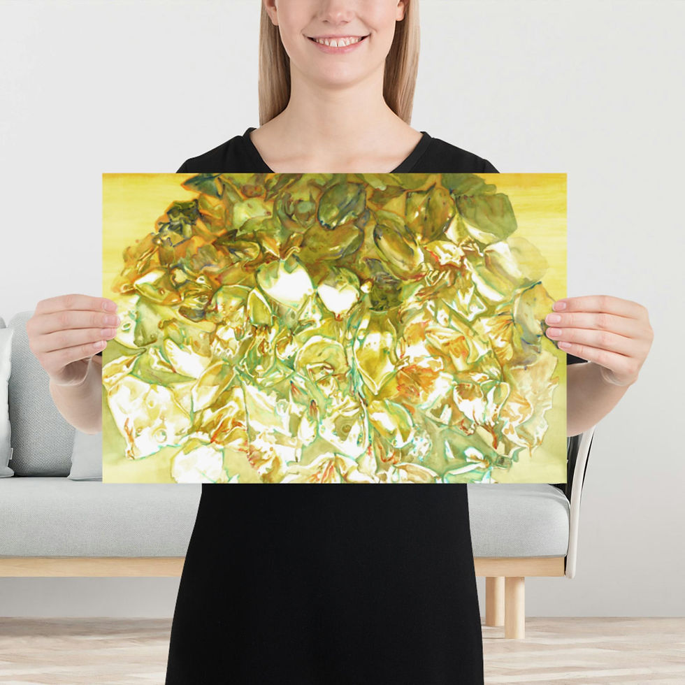 Thumbnail: paper print, beautiful drawing of petals, aquarelle