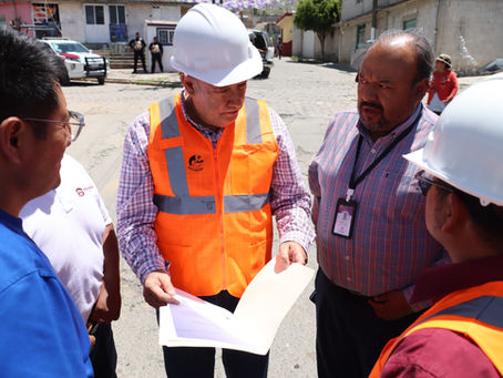 Supervisa Gobierno de la Ciudad trabajos de mantenimiento vial de la calle 8 Sur - 53 Norte