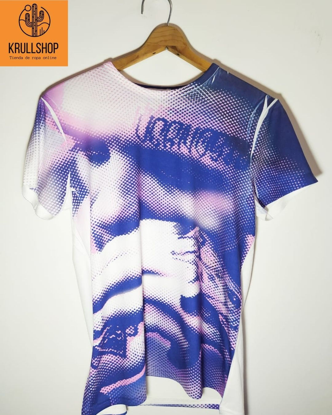 Camiseta Morada - Blanca