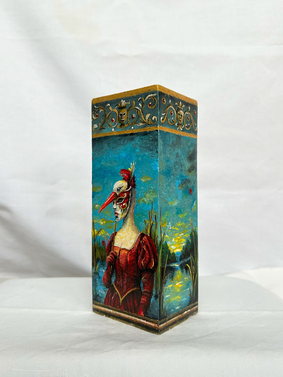 Thumbnail: The Poise of the Unfitting Selves vase side view – Groa Series artwork