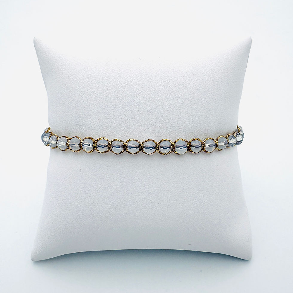 Bracelet Beaupassant 1 Rang Transparent Gold