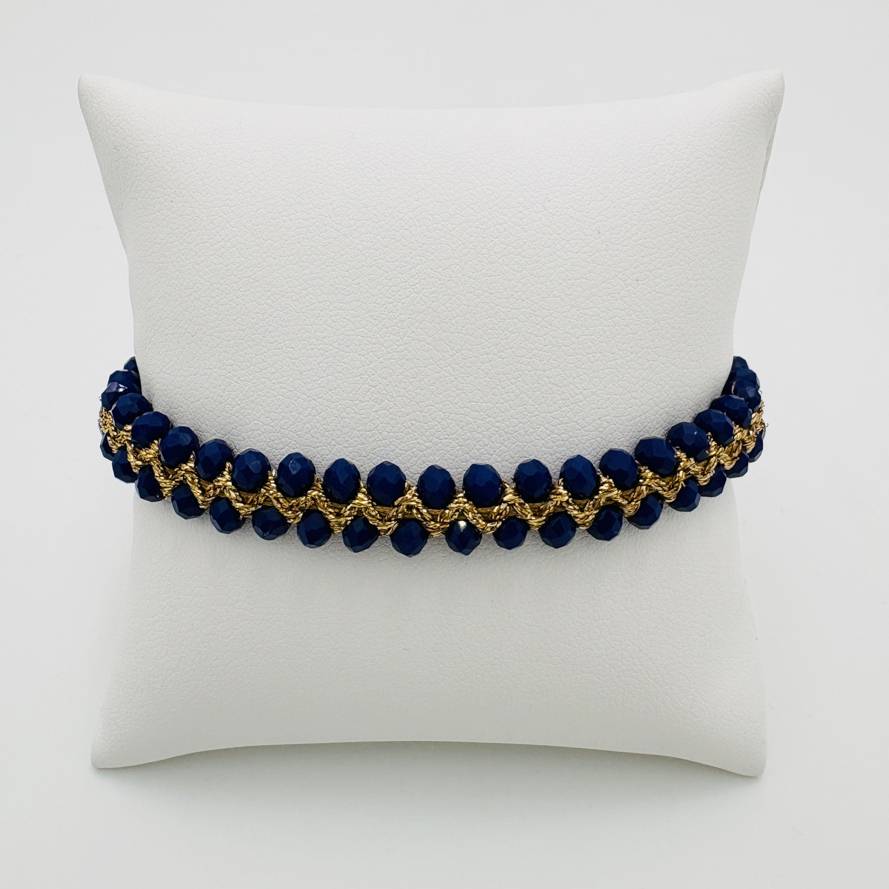 Bracelet 2 Rangs Bleu Roi Gold