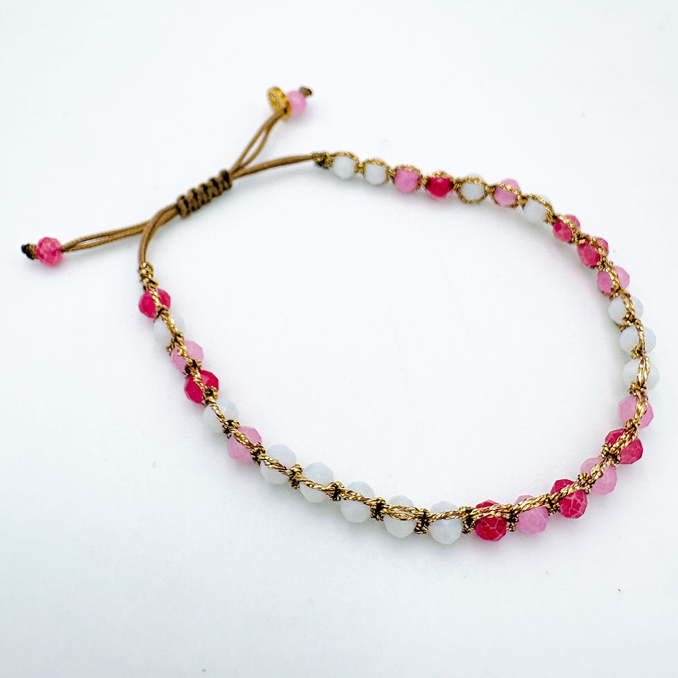 Miniature : Bracelet 1 Rang Pivoine Baby Doll