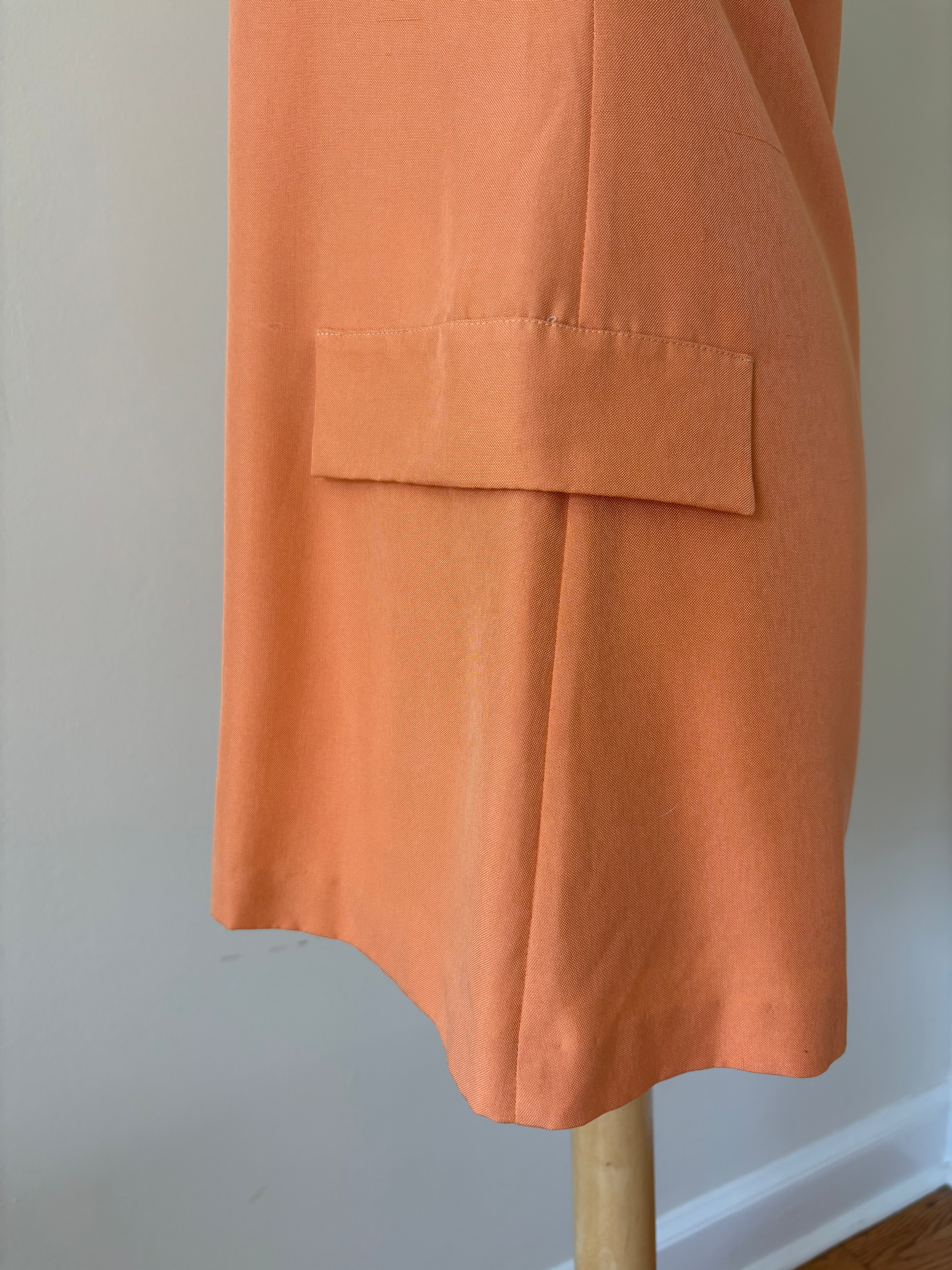 Retro Tangerine Micro Mini Mod Dress