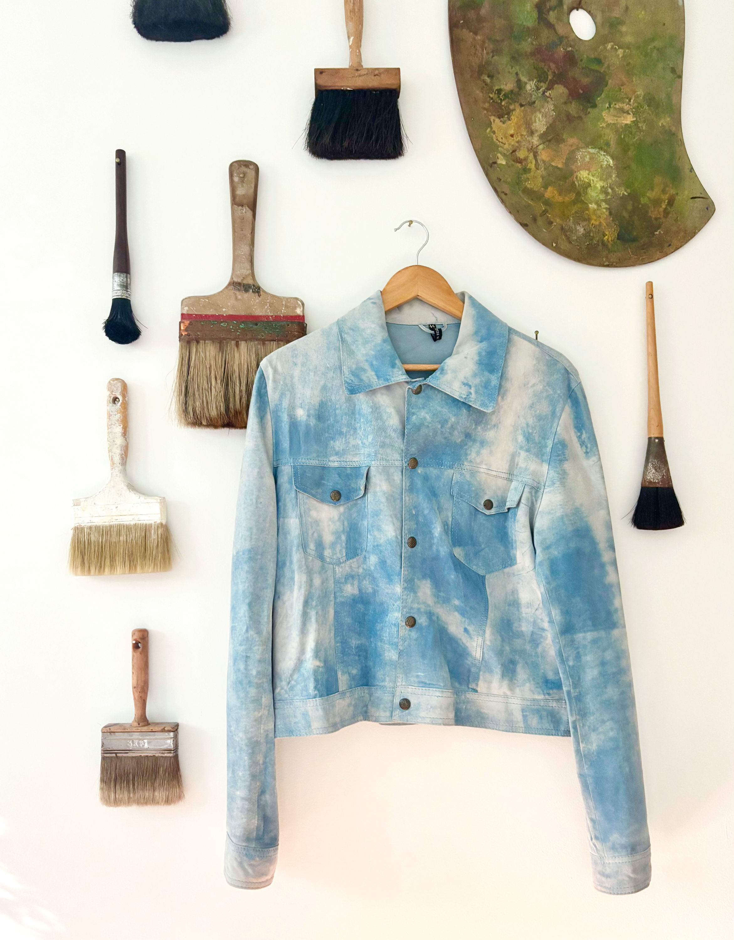 Vintage Suede Tie Dye Jacket 