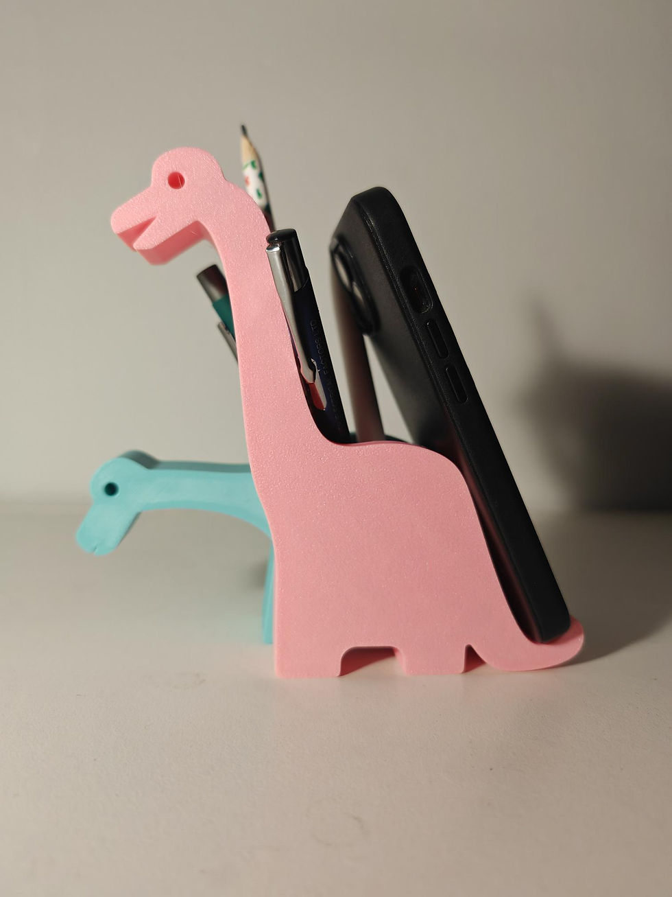 Thumbnail: Dinosaur Pen Holder and Phone Stand - Cute Dino Duo Desk Tidy  
