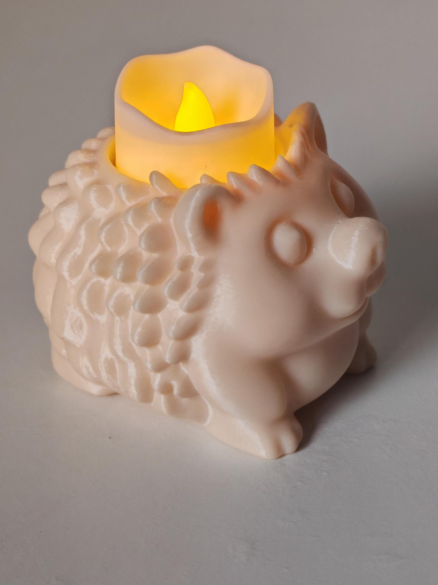 Heggie The Hedgehog Candle Holder - For LED Tealights and Votive Candles only